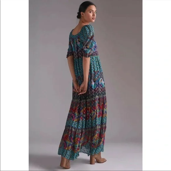 ANTHROPOLOGIE NWT ABSTRACT MAXI DRESS 🖤